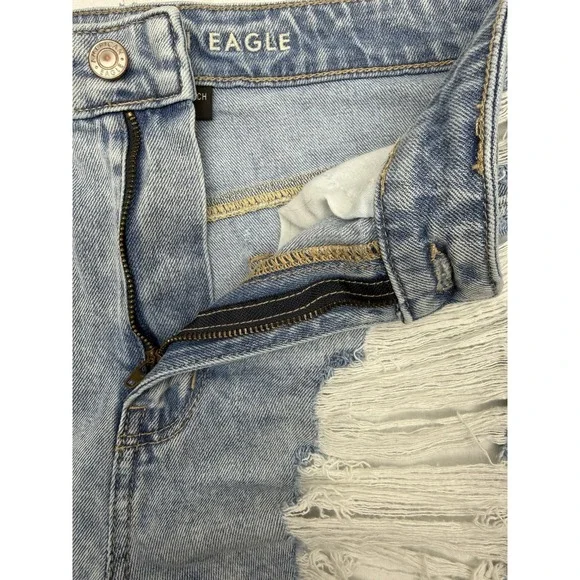 LADIES AMERICAN EAGLE COMFORT STRETCH WAISTBAND DISTRESSSED JEAN SHORTS SIZE 6 - Picture 11 of 15